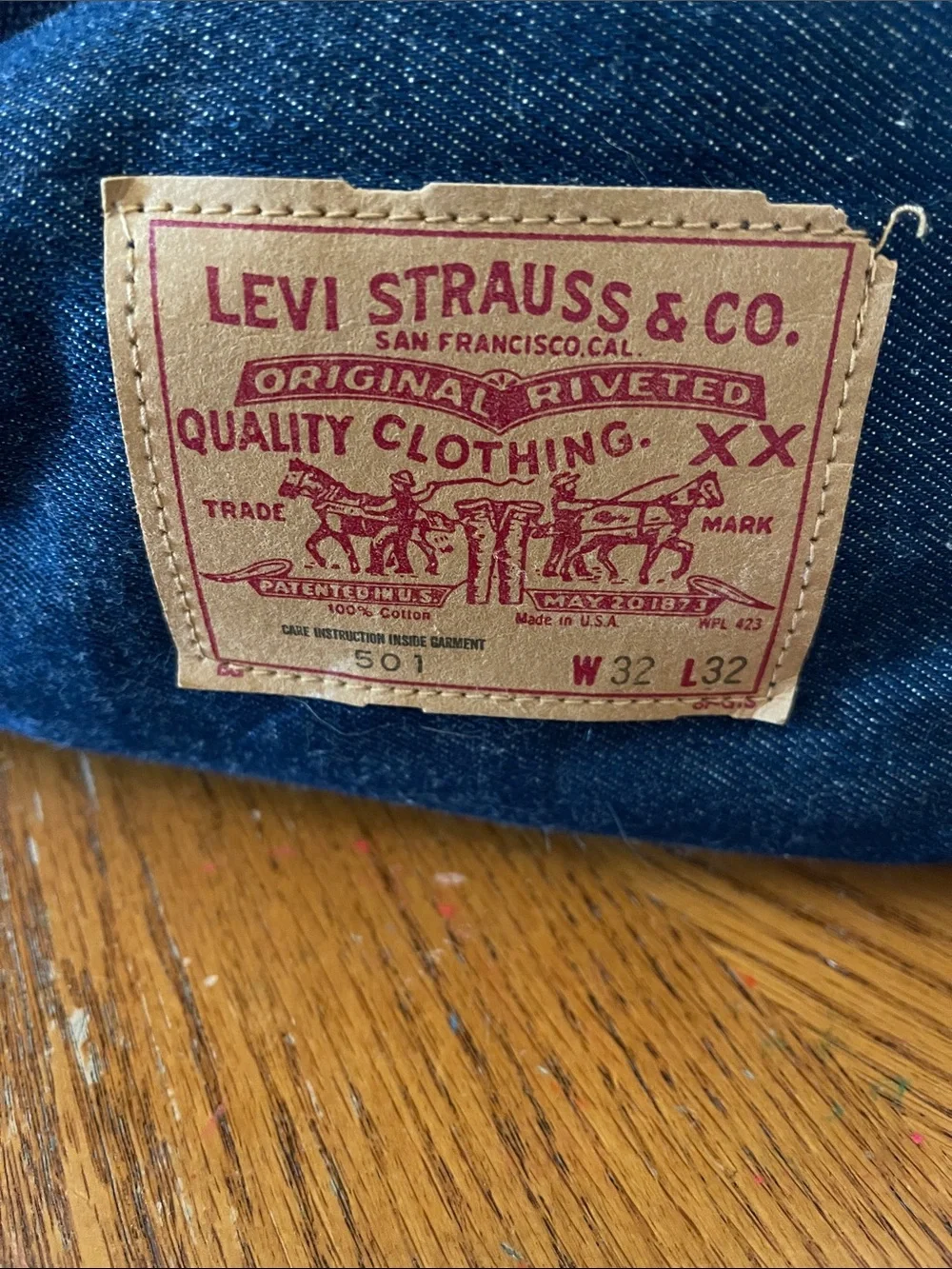 Levi's Dark Blue Canvas Duffel with Navy Straps